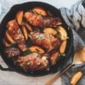 proscuitto wrapped chicken with peaches