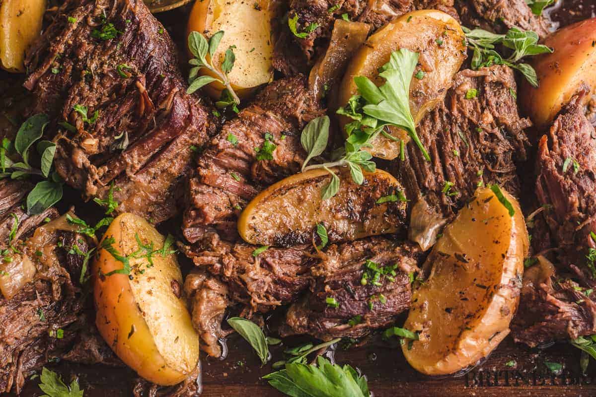 BALSAMIC BRAISED BEEF WITH PEARS