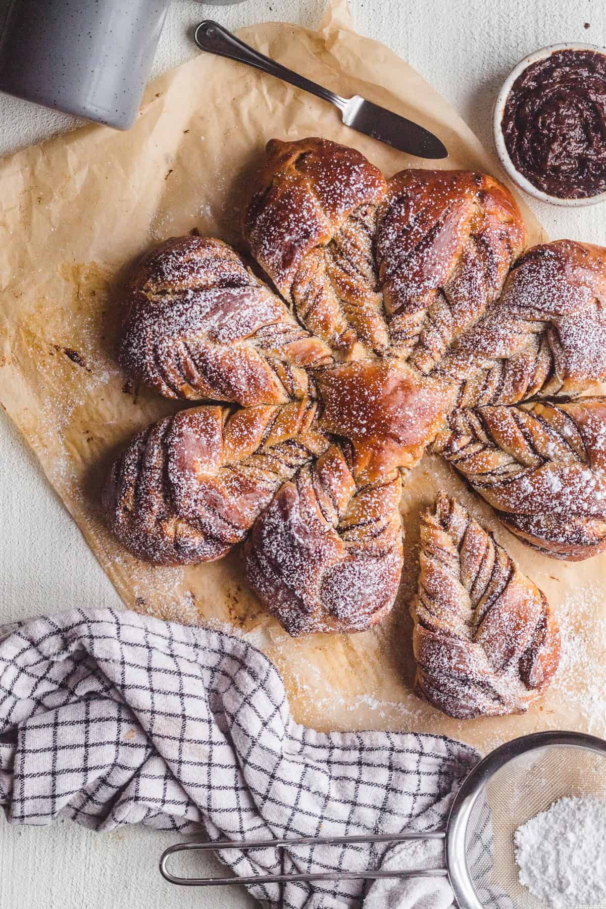 soft and buttery prune starbread