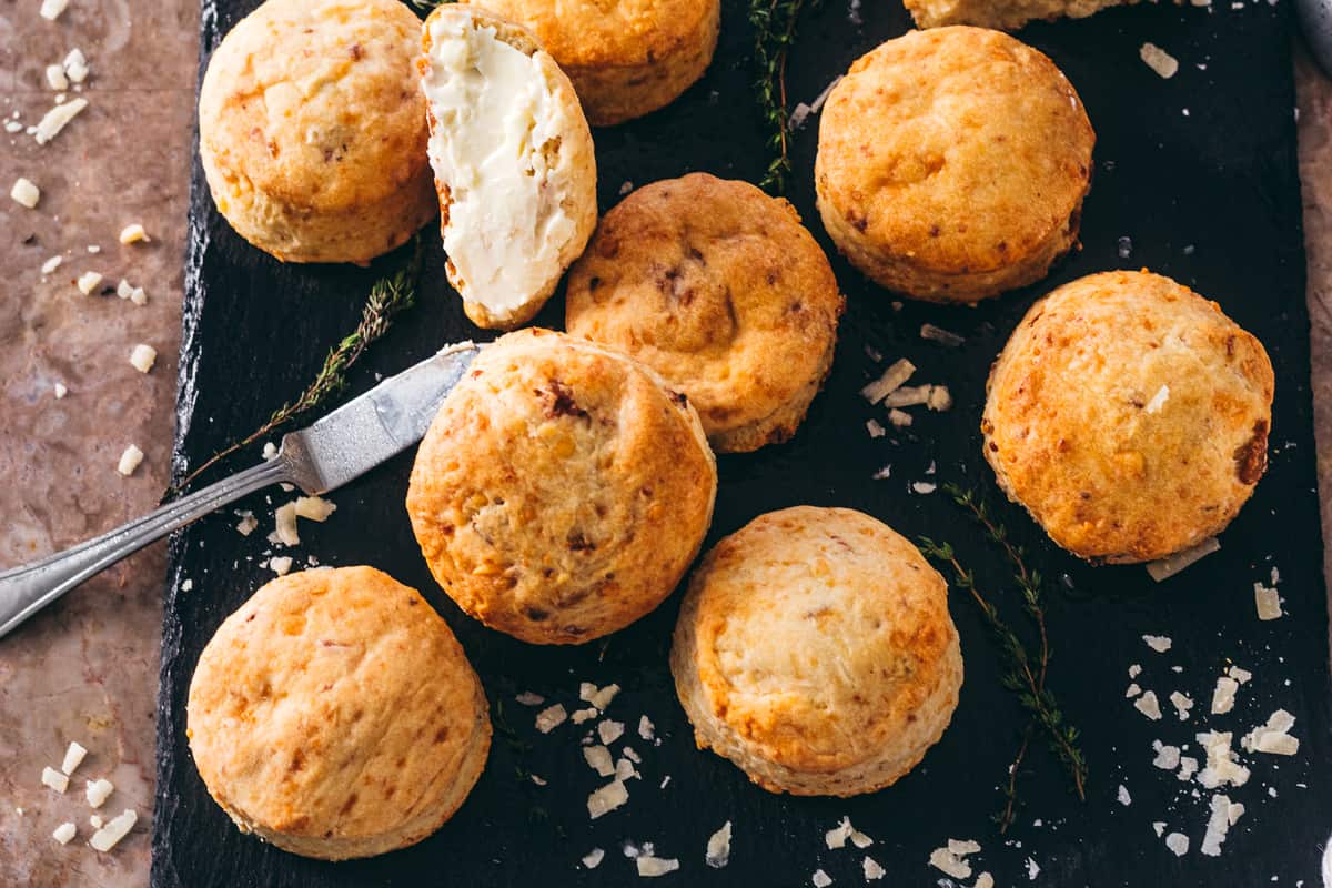 bacon thyme cheddar biscuits