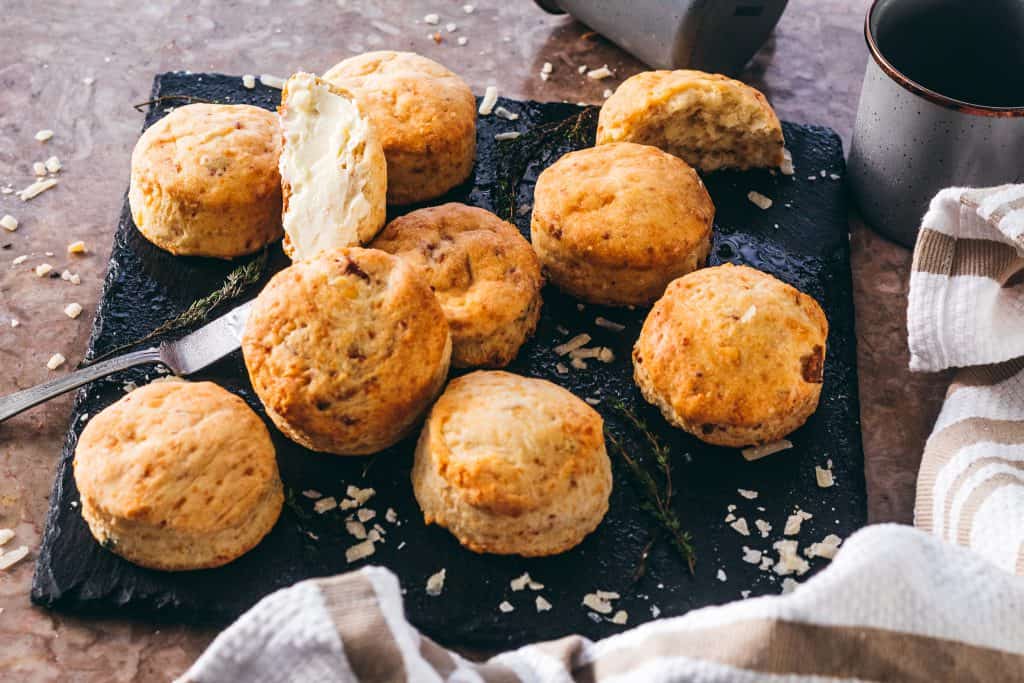 Bacon Cheddar and Thyme Biscuits
