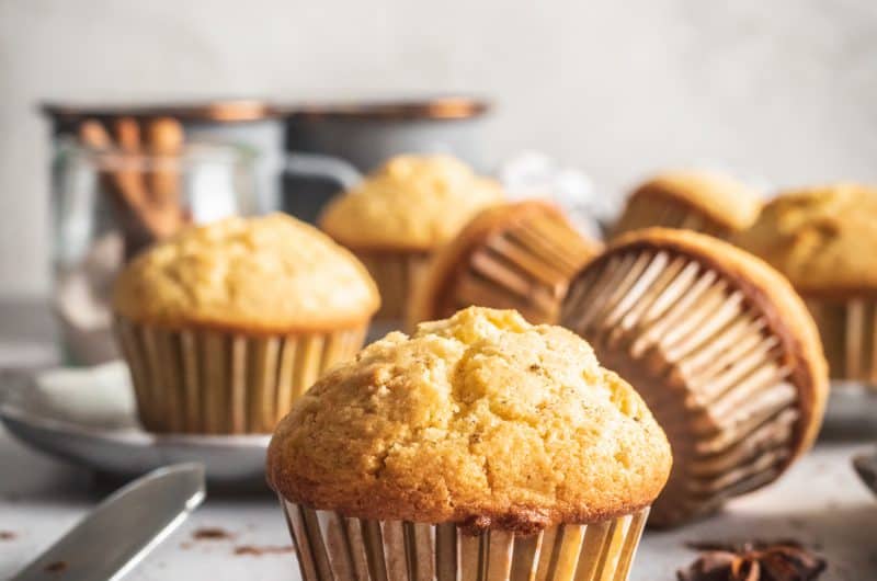 Corn Muffins with Cinnamon Maple Butter