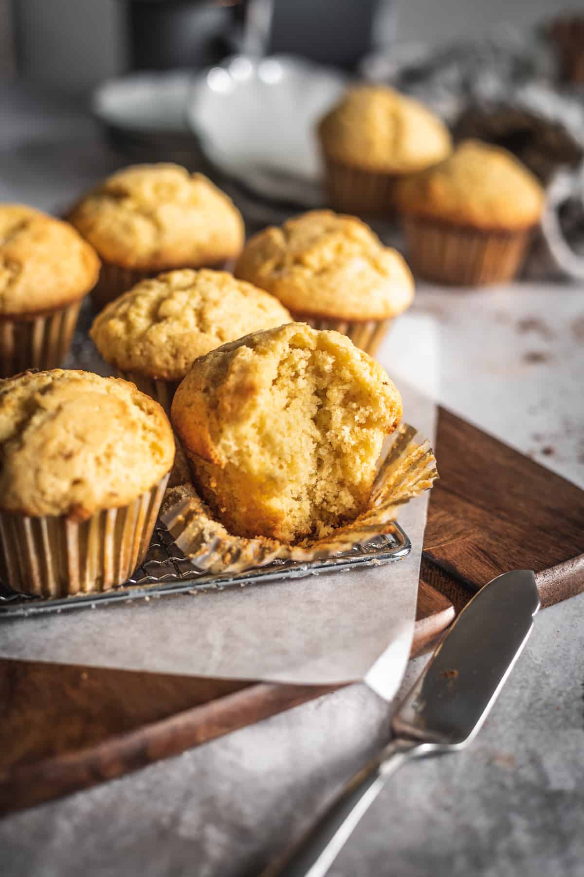 Corn Muffins with Cinnamon Maple Butter