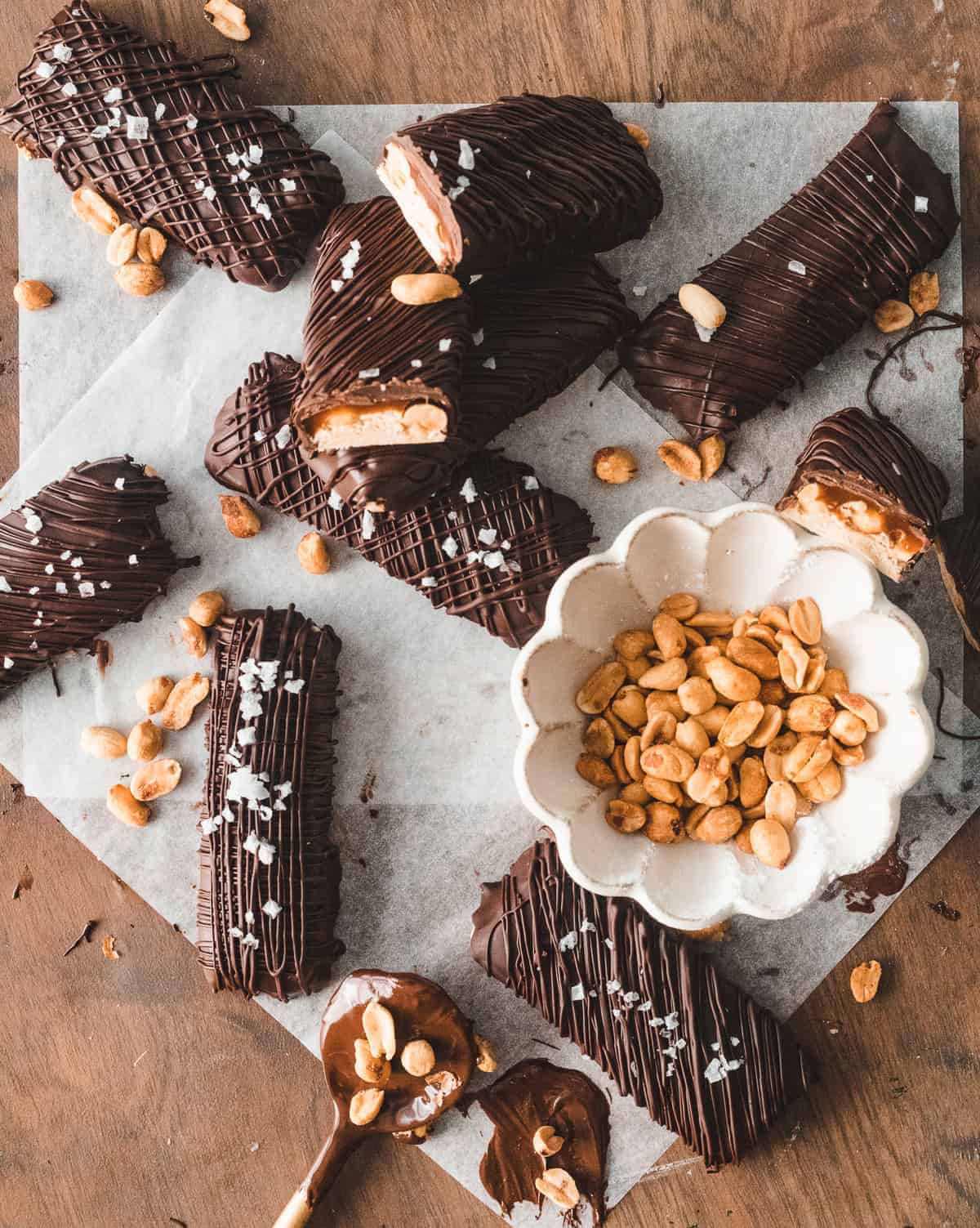 homemade snickers bars