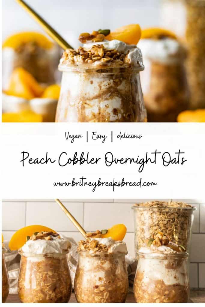 peach cobbler overnight oats