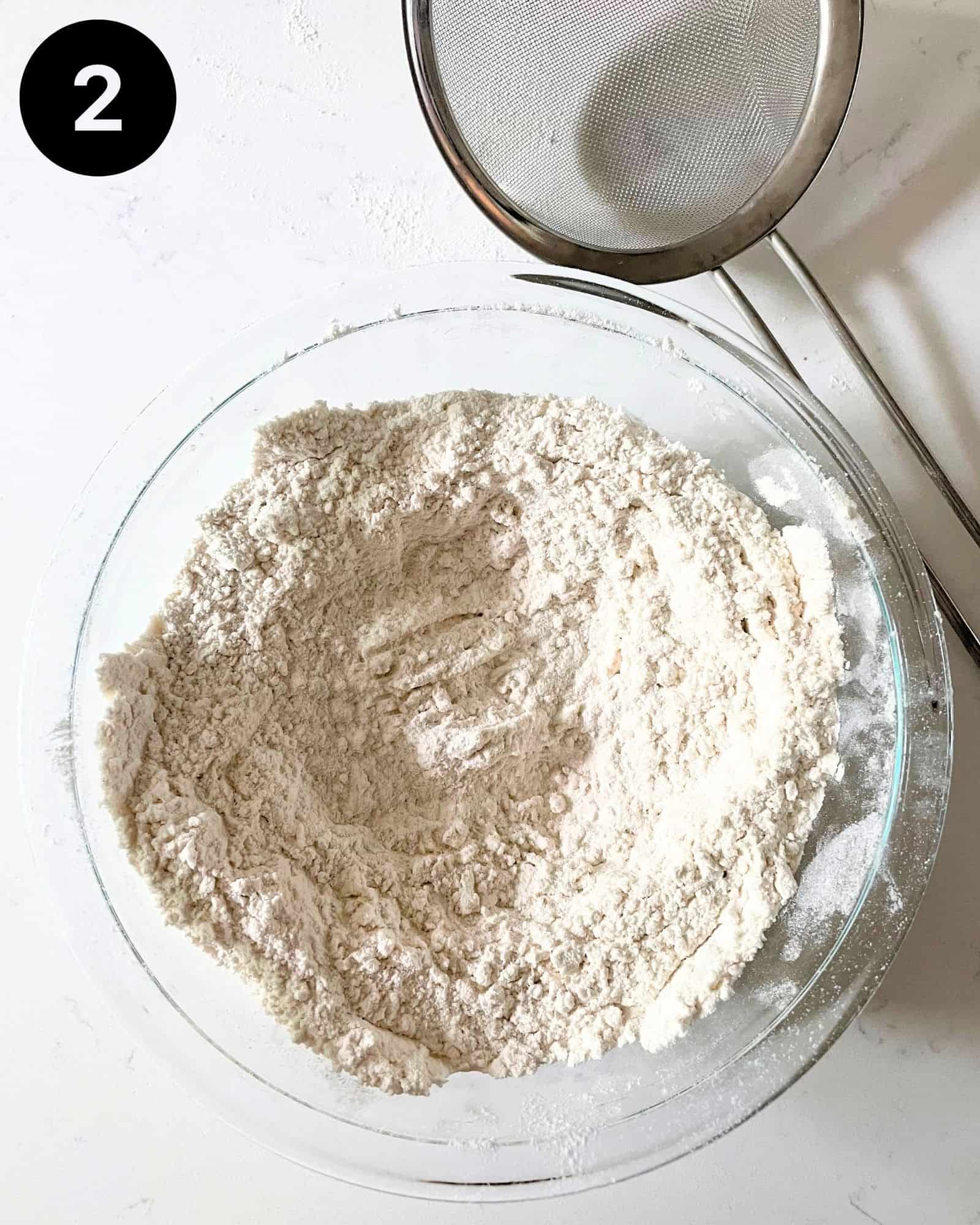 flour sifted into a large bowl.