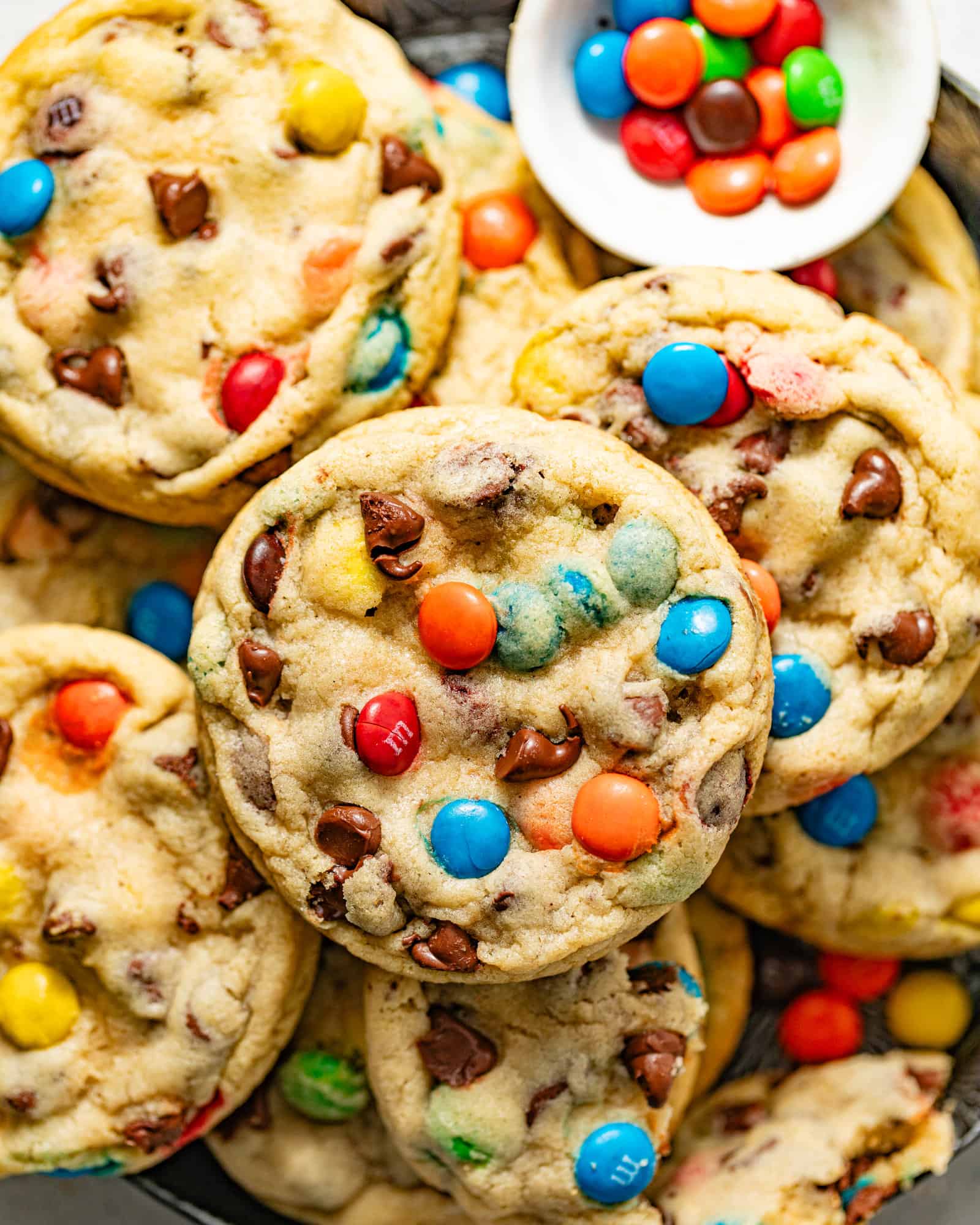 Chocolate Chip Cookies with M&Ms - Britney Breaks Bread