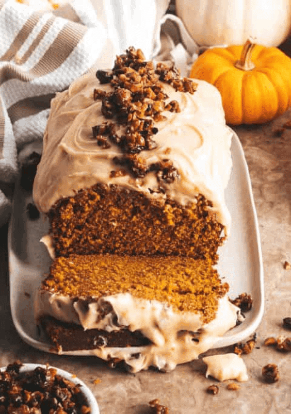 Pumpkin Bread with Brown Butter Frosting