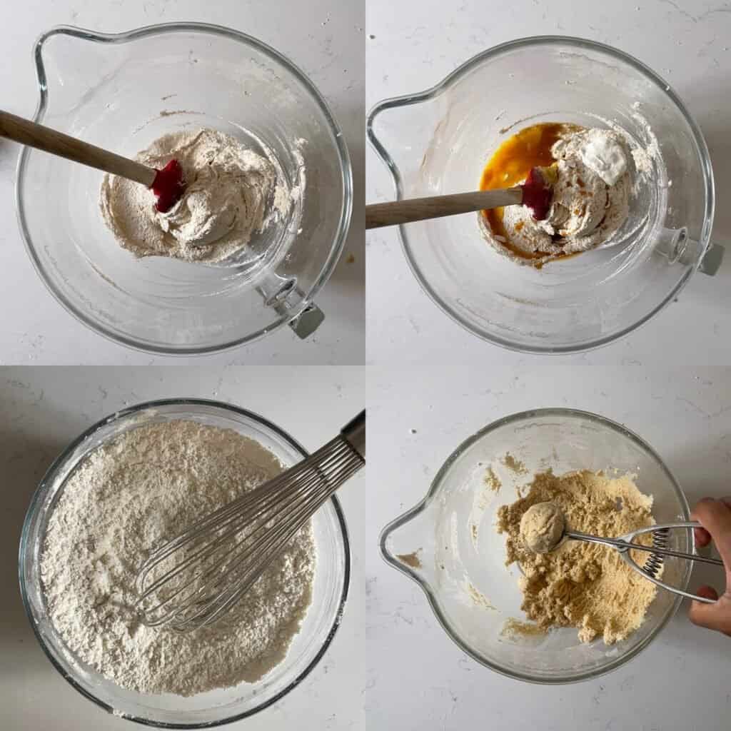 steps 1-4 on how to make sugar cookies