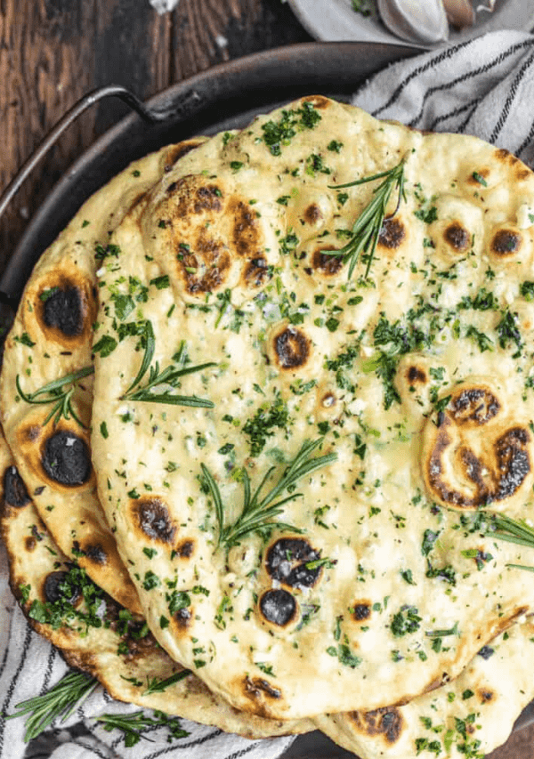 rosemary garlic butter naan