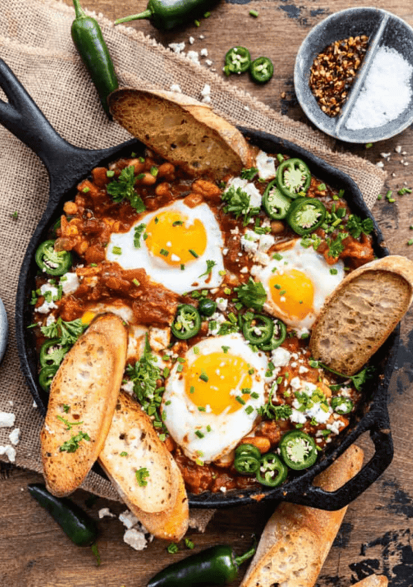 spicy white bean shakshuka