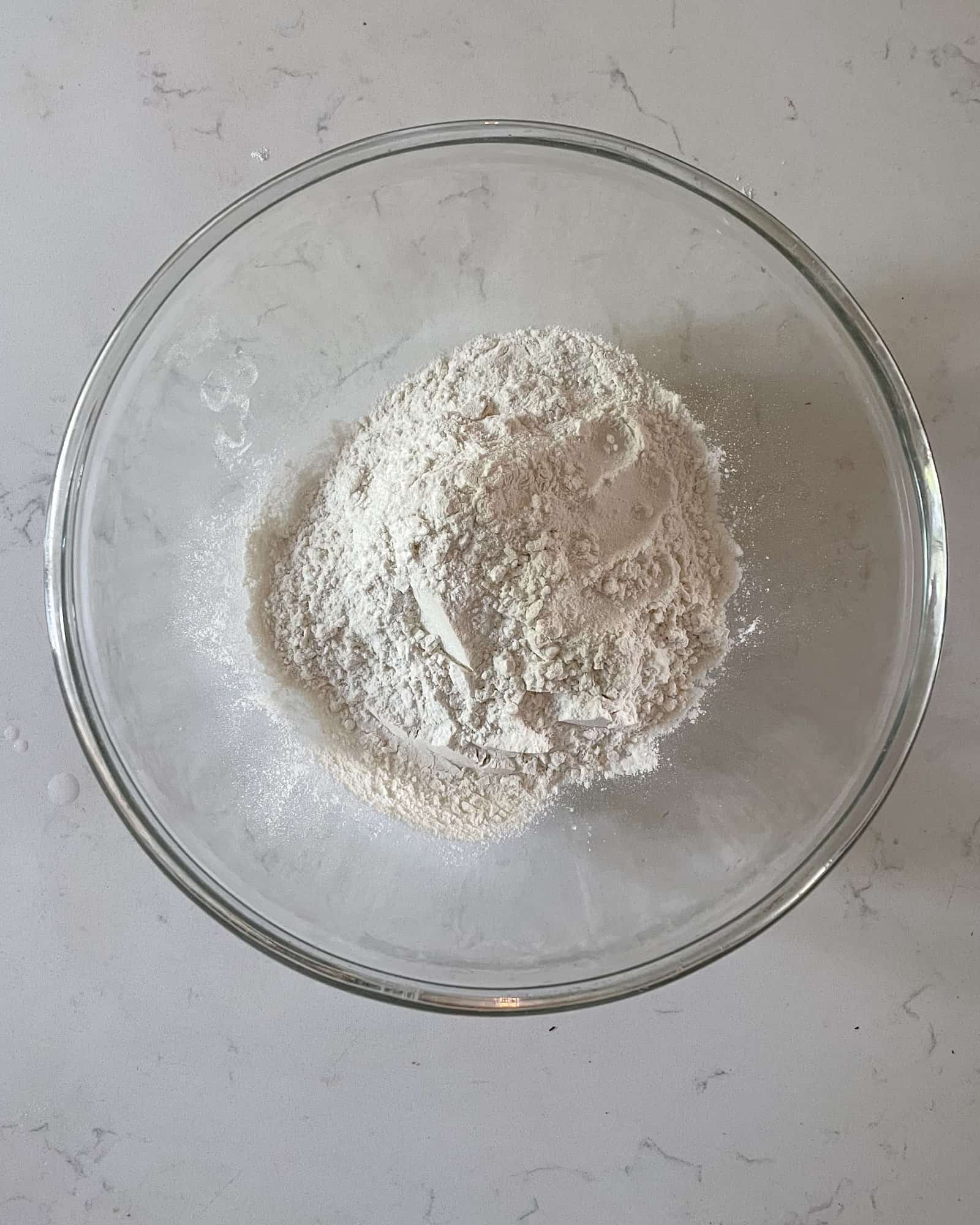 heat treated flour in a bowl.