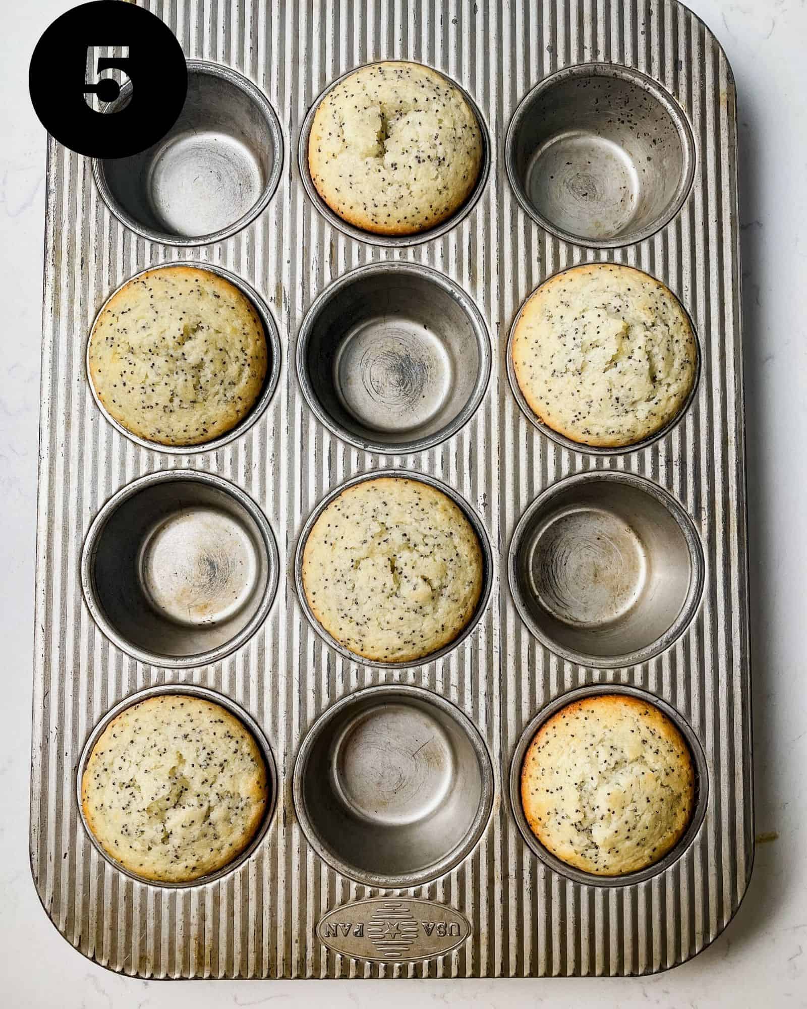 muffins in a muffin tin.