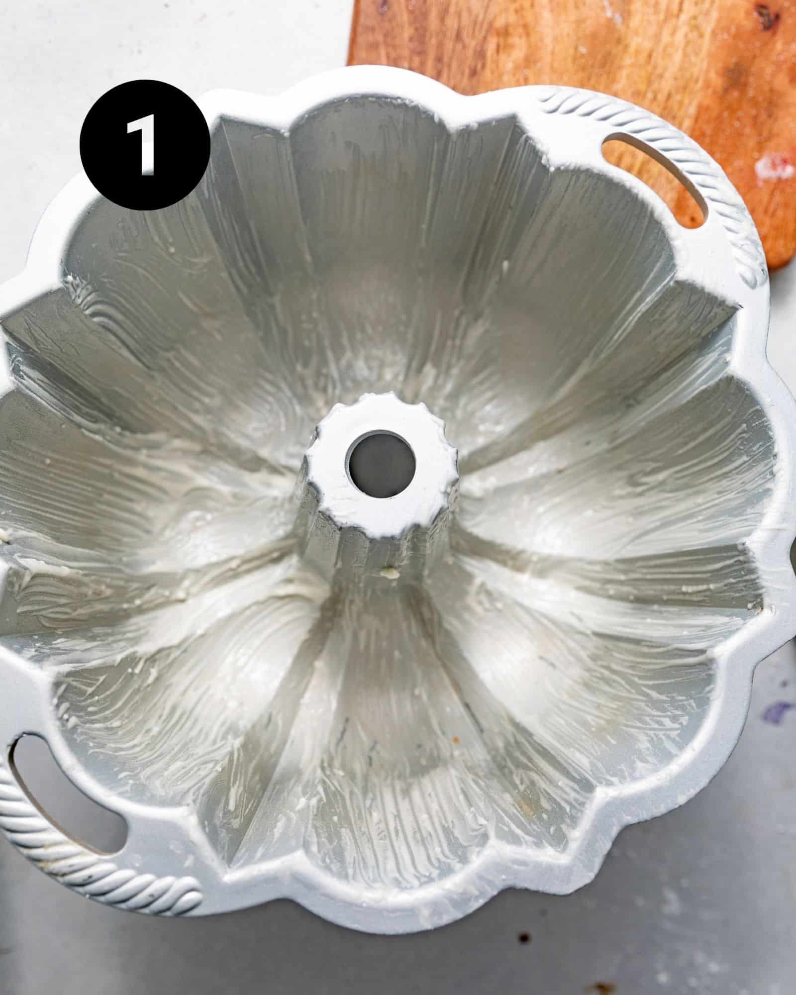 a bundt pan greased with nonstick baking spray.