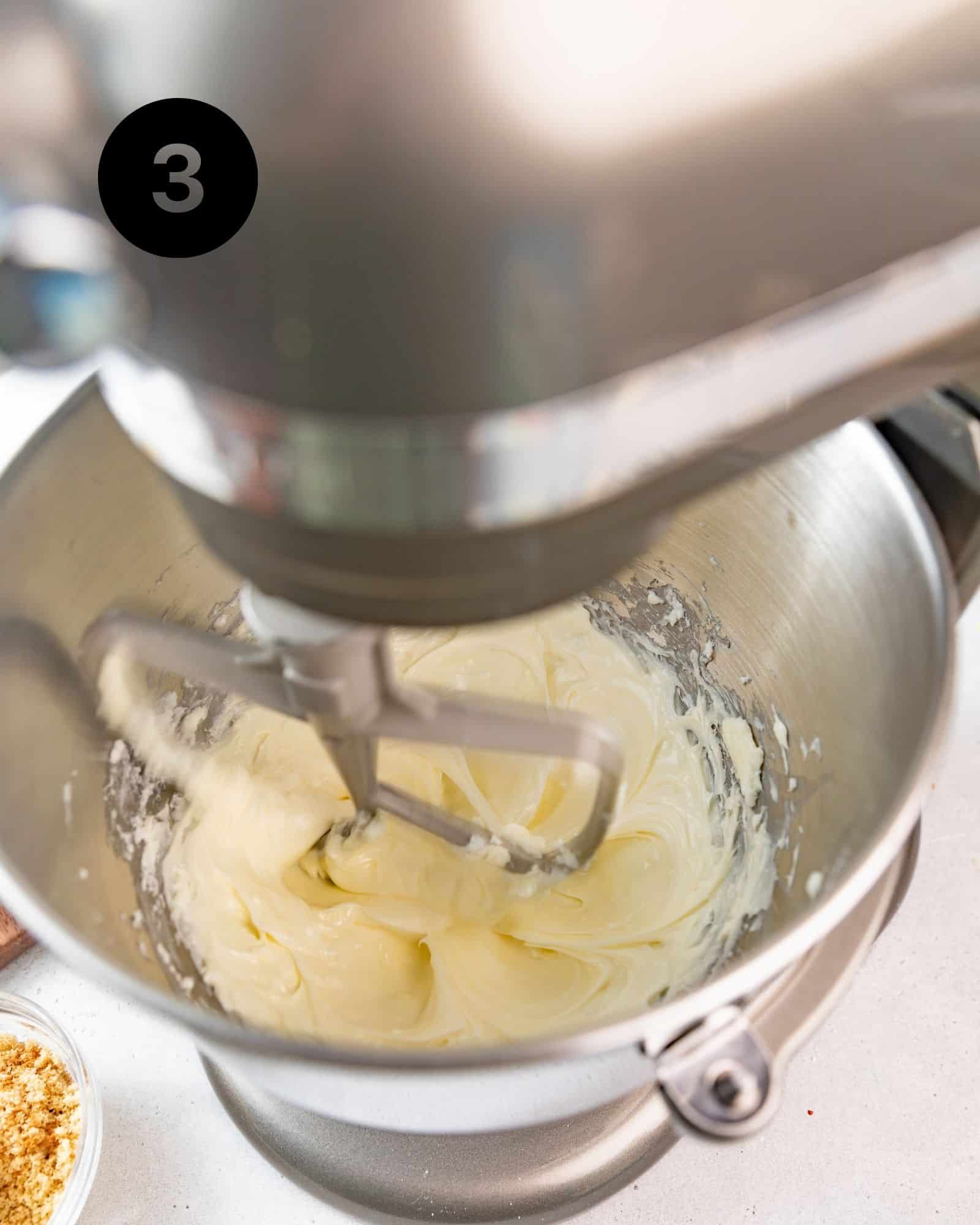 butter and shortening creamed together in a stand mixer.