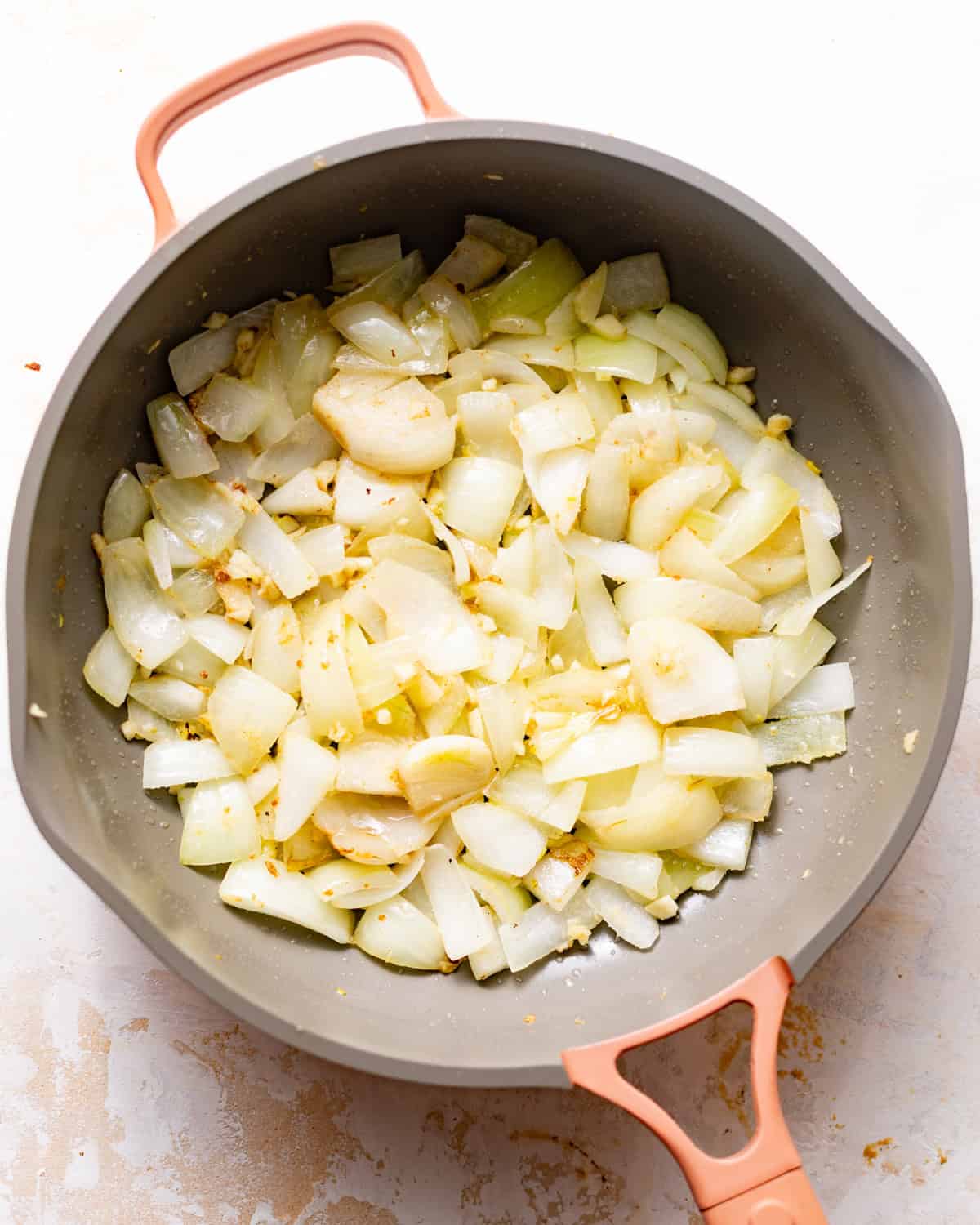 onions, garlic, and seasonings in a skillet.