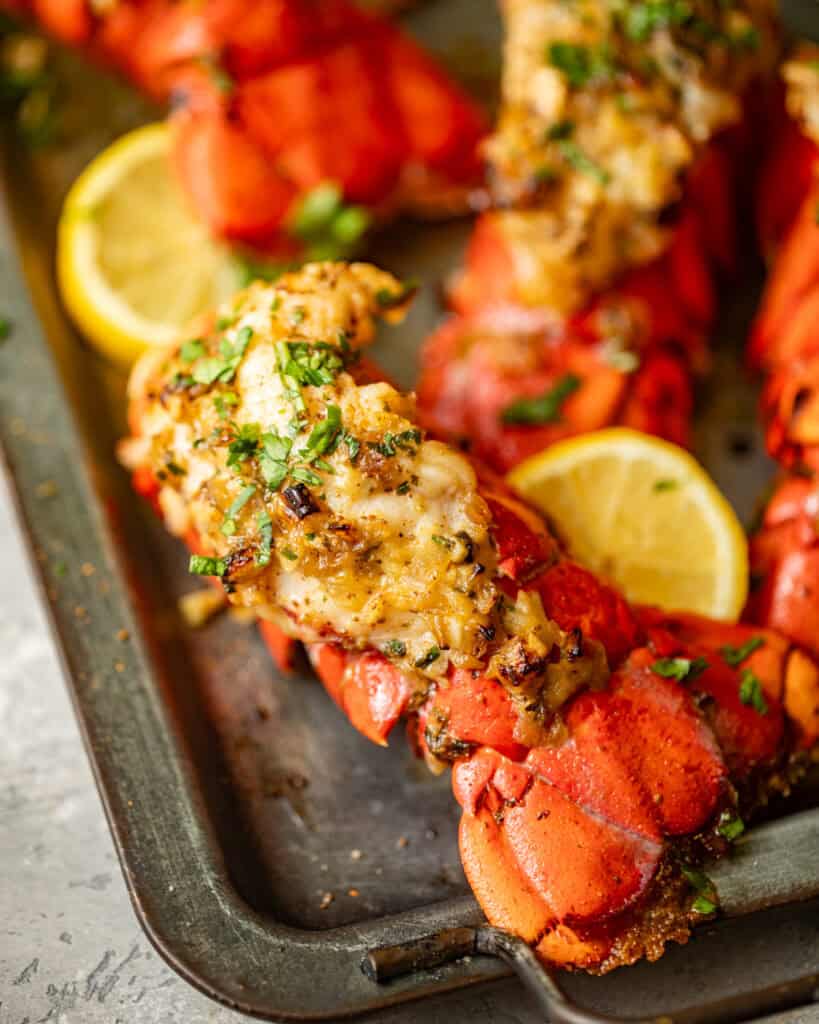 Baked Lobster Tails with Garlic Butter Sauce (Super Easy!) - Britney ...