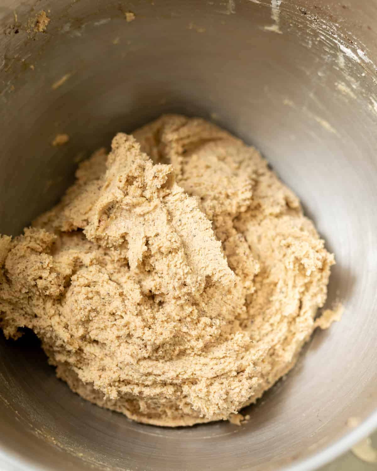 cookie dough in a bowl.