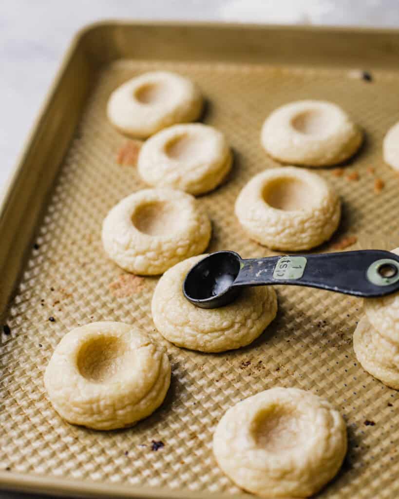 Buttery Raspberry Thumbprint Cookies - Britney Breaks Bread