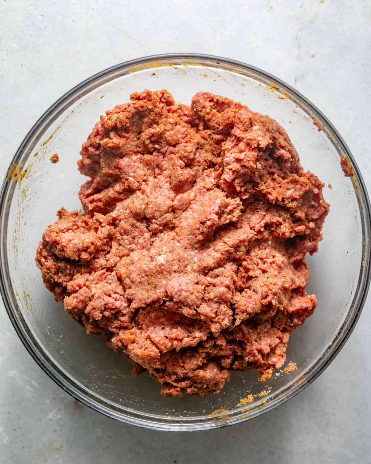 ground beef mixture in a bowl. 