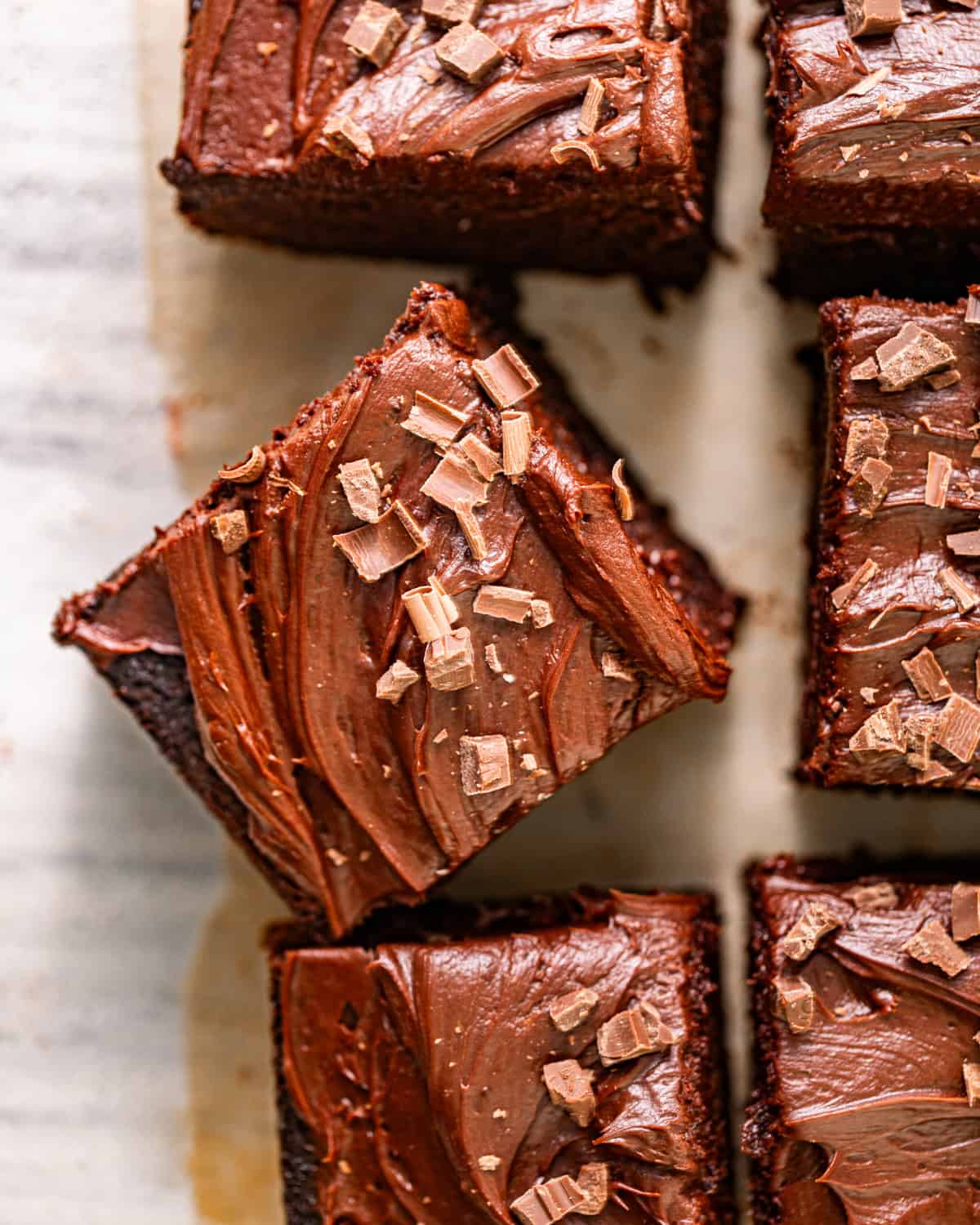 overhead photo of chocolate snack cake.