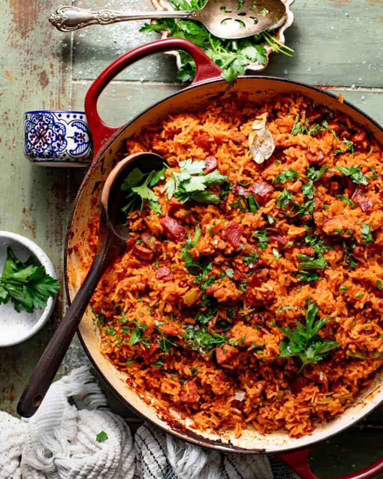 Bacon Red Rice Charleston Red Rice Recipe with Sausage and Bacon (Baked) - Britney ...