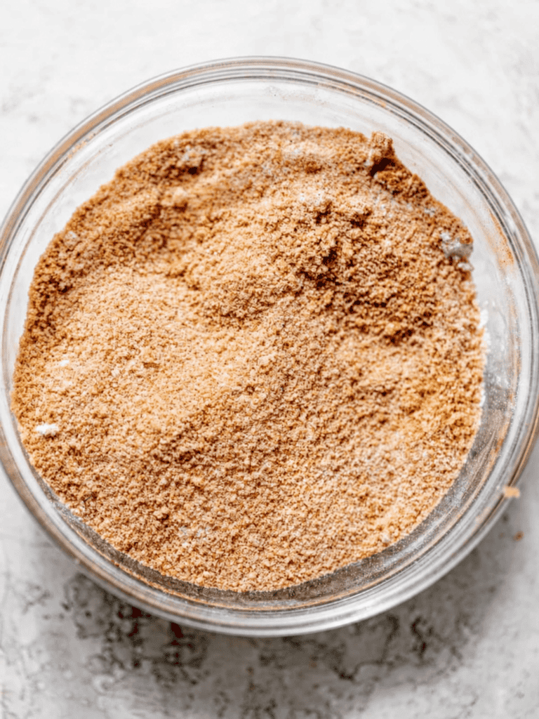 cinnamon sugar coffee cake filing mixed together in a bowl.